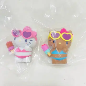 미사용 산리오 키티 모두 함께 수영장 피규어 일광화상