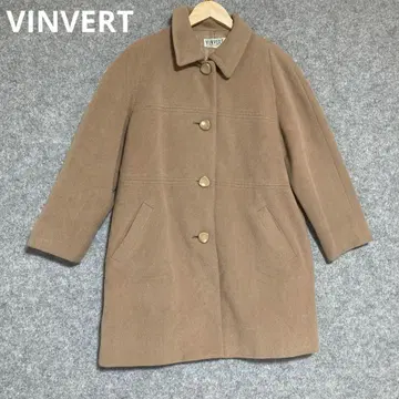 VINVERT 울 코트 베이지 버튼 포함