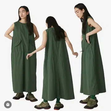 나곤스탠스 nagonstans ny 와셔 포켓터블 드레스 그린