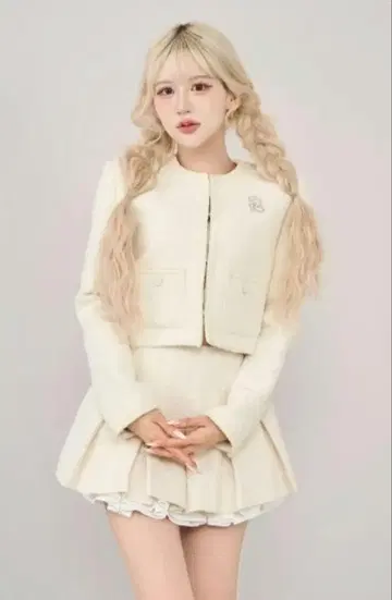 다리치 스팽글 트위드 자켓