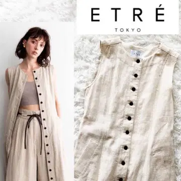 ETRE TOKYO 린넨 롱베스트 원피스