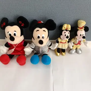 미키 미니 봉제 인형 4체 세트
