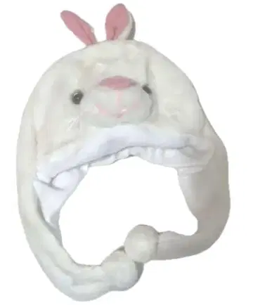 토끼 귀 모자 화이트 애니멀 분장 코스프레
