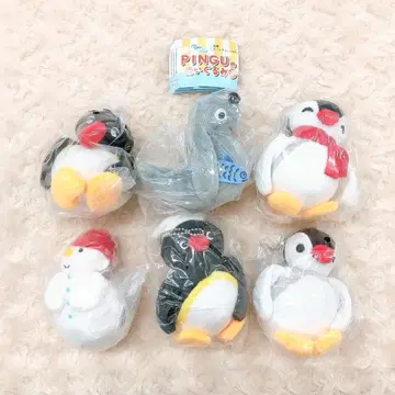 핑구 봉제 인형 2종 총 6개 풀컴프