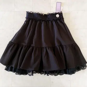 미사용품 블랙 ROJITA 프릴 스커트