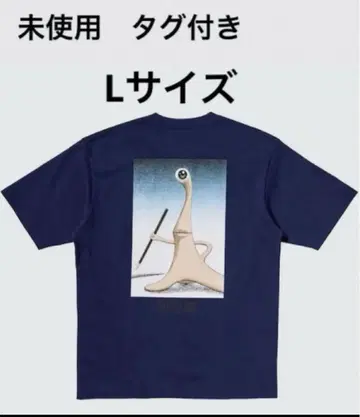 미사용 택 포함 기생수 미기 유니클로 T셔츠 네이비 L 사이즈