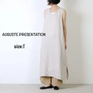 새상품급 오귀스트 프레젠테이션 Pajama Look 린넨 원피스.