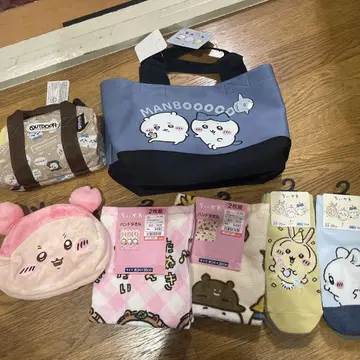 시마무라 치이카와 (먼작귀) 토트백 타월 양말 파우치