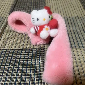 헬로키티 봉제 인형 스카프 레어 헤이세이 레트로 산리오