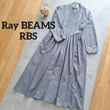 Ray BEAMS RBS 레이빔즈 핀턱 개더 원피스 그레이