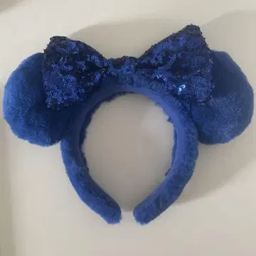 [ Disney ] 파랑 리본 포함 귀 모양 머리띠 미니