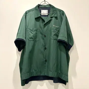 sacai Cotton Twill Bowling Shirt size2