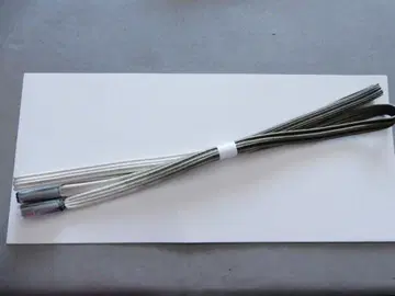 고급 실크사 블렌딩 염색 깊은 말차색 수제 끈