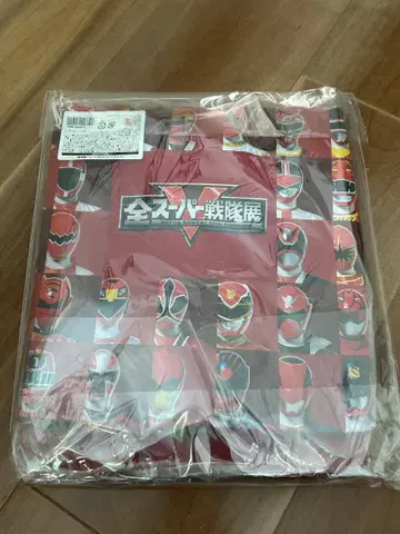 [ 미사용 ] 전 슈퍼 전대 전시 역대 레드 T셔츠 XL