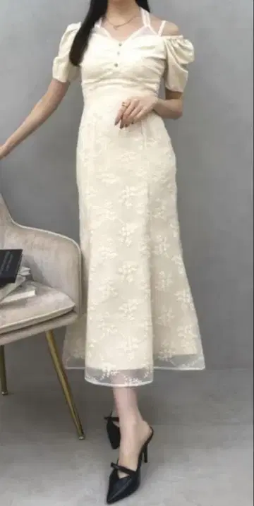 resexxy 자수 시어 원피스