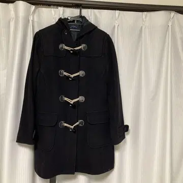 울 더플 코트 네이비