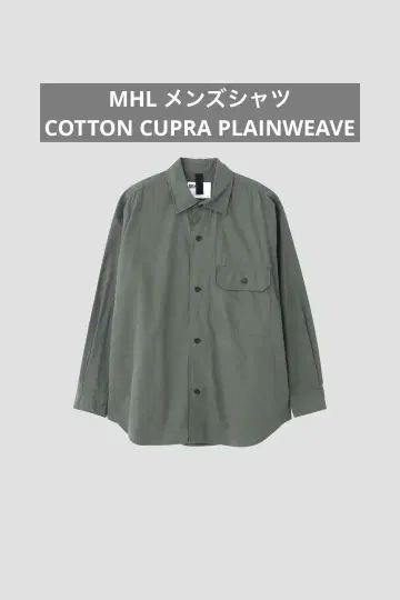 MHL 남성용 셔츠 COTTON CUPRA PLAINWEAVE