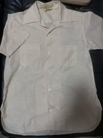 50s 60s 반팔 오픈 카라 셔츠  패턴 밴드 포함 로카빌리