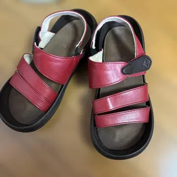 레게타카누 21cm 빨간색 백 스트랩 컴포트 샌들