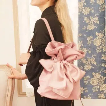 메종 드 플뢰르 복조리 리본 백팩 핑크