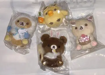 리락쿠마 GINZA 당신을 생각하는 손바닥 봉제 인형 전 종류 4개 세트