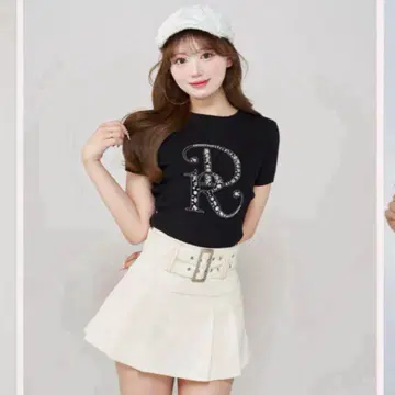 다리치 DR 비쥬 리브 니트탑 BLK