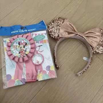 디즈니 미니 벌스데이 로제트 머리띠