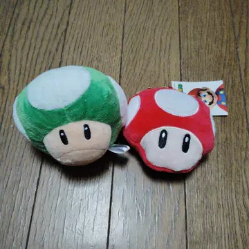 슈퍼 마리오 버섯 봉제 인형 키체인 스트랩 코인 케이스