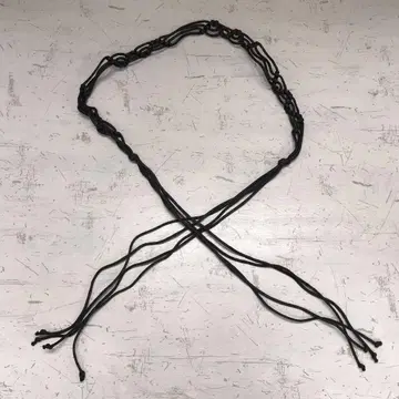 레트로 웨스턴 보헤미안 구제 의류 잡화 마크라메 짜임 조립 끈 코드 벨트