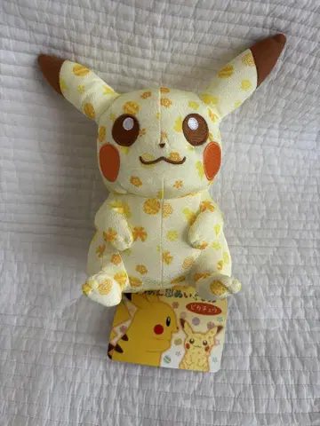 포켓몬 센터 크레이프 원단풍 봉제 인형 피카츄 2015 택 포함