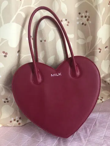 MILK 하트 백 빨간색