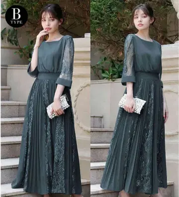 결혼식 포멀 드레스 레이스 드레스 롱 드레스
