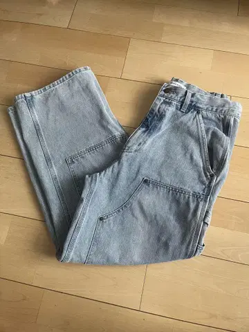 더블니 데님 팬츠