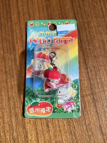 지역 한정 키티 신슈 사과 우산 헬로키티 스트랩 키티 지역 한정