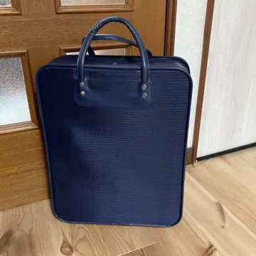 일본 의류용 백 네이비 빅 투명 포켓 부착