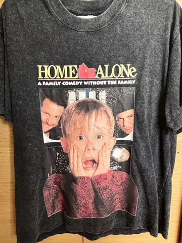 HOME ALONE 티셔츠 S 사이즈 다크 그레이