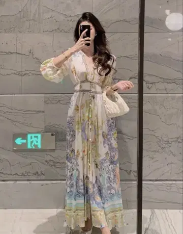 멋스러운 패턴 원피스 라스트 한 점