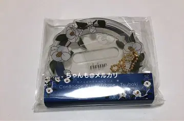 fukuya 후쿠야 캔뱃지 아크릴 프레임 백동백 화화 블루