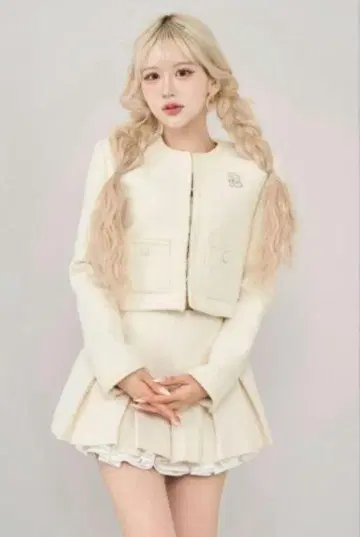Darich 스팽글 트위드 자켓 아이보리