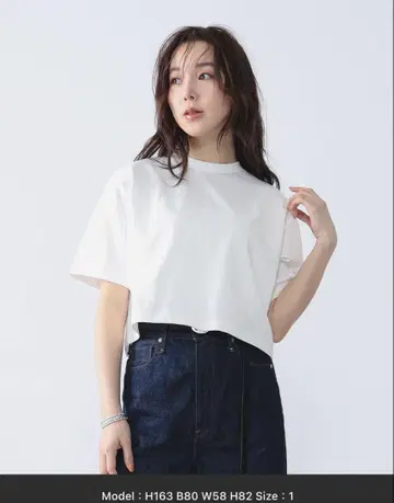 신 택 포함 [별주] 사토 카나코 x SLOANE / 숏T셔츠 화이트