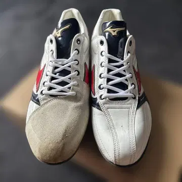 Mizuno 스파이크 슈즈 글로벌 엘리트 화이트/레드/네이비