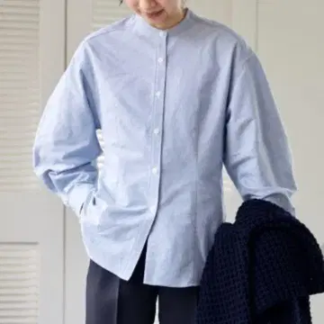 BABYLONE 옥스 셔츠 블루