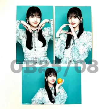 노기자카46 미니 브로마이드 쿠보 시오리 네이블 오렌지 3장 컴프