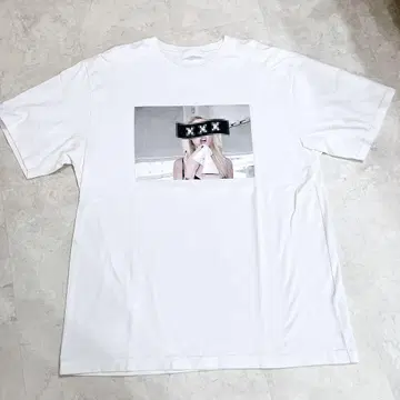 갓 셀렉션 남성용 화이트 T 반팔 셔츠 XL