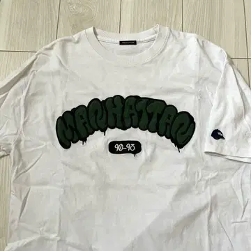MANHATTAN 90-93 그래픽 티셔츠 남성용 화이트T 로고T