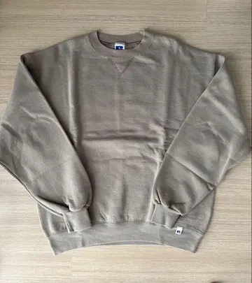 1990s russell front V sweatshirt 베이지 L