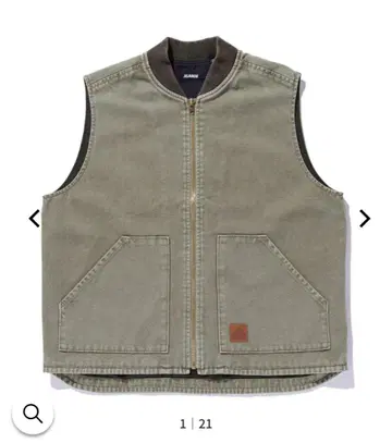 새상품 XLARGE PATCHED CANVAS VEST 엑스라지