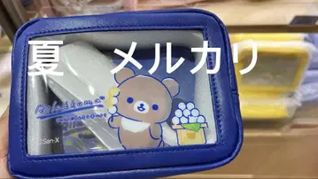 리락쿠마 스토어 GINZA 윈도우 클리어 파우치 차이로이코구마