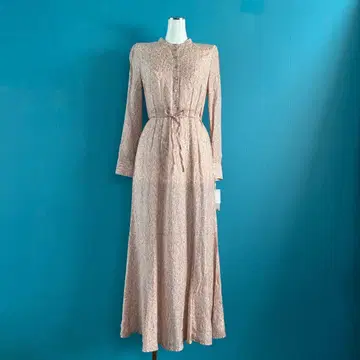 1645 FRAY I.D 프레이 아이디 핑크 베이지 긴팔 셔츠 원피스