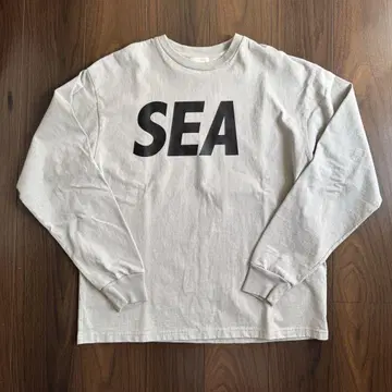 WIND AND SEA 롱 슬리브 티셔츠 그레이 L 사이즈